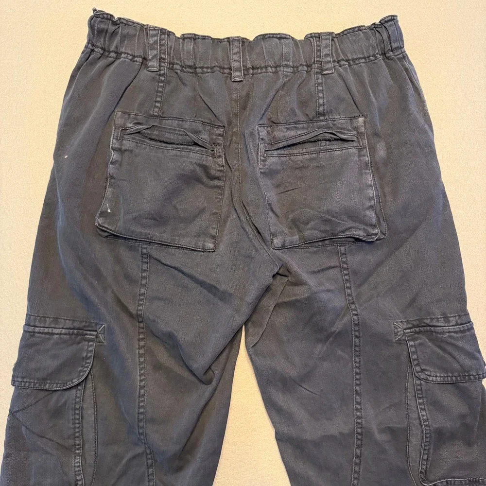 Free People We The Free Tahiti Pull-On Cargo Pants Black Women Size Small